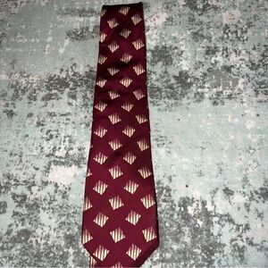 Fendi Elegant Burgundy and Gold Men's Tie